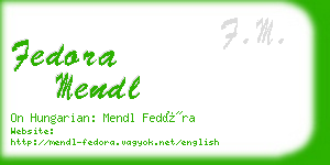 fedora mendl business card